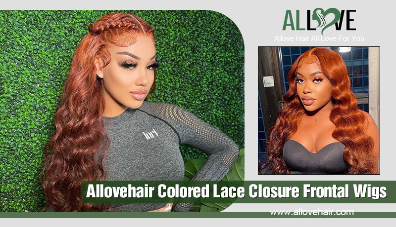 Allovehair Colored Lace Closure Frontal Wigs