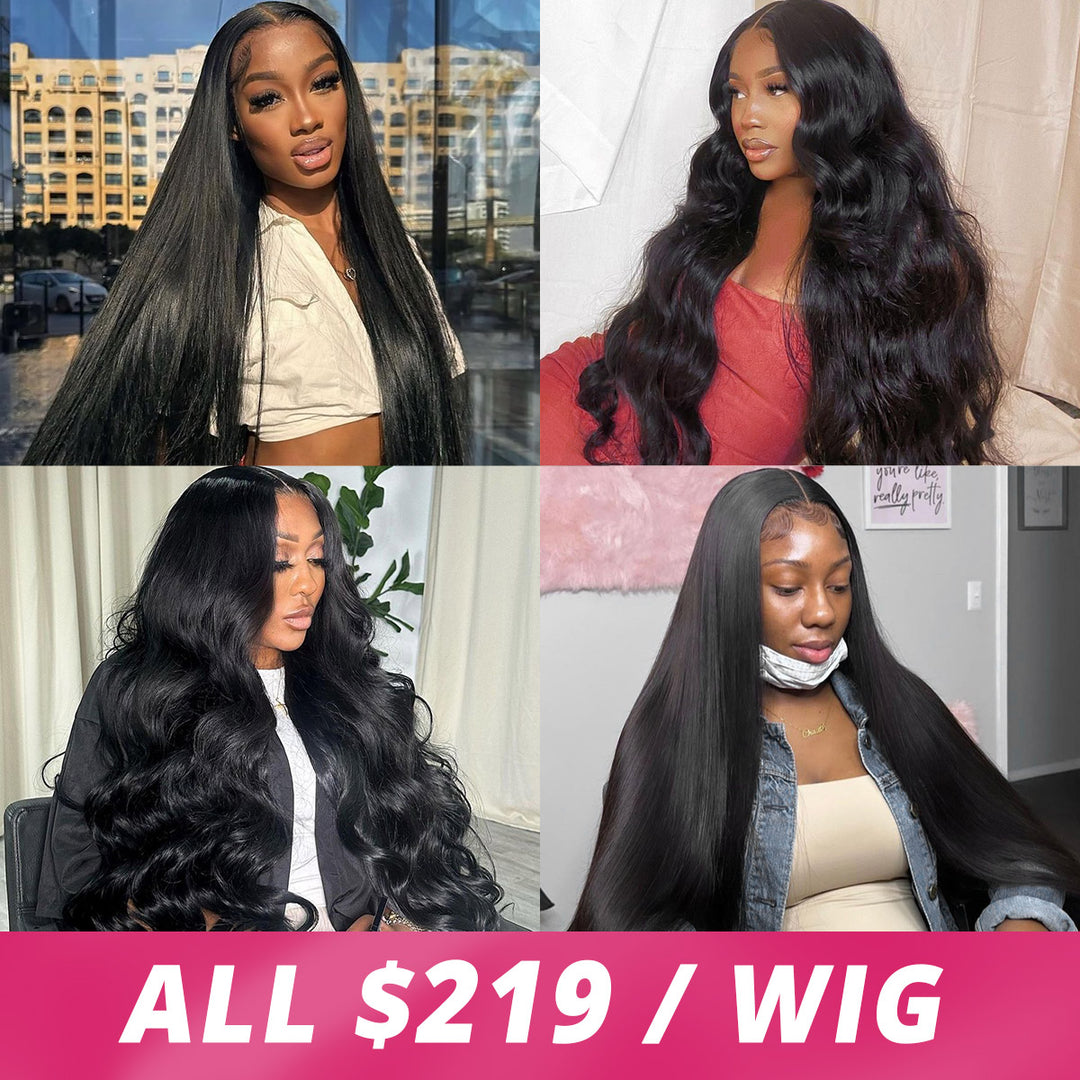 [Allove Valentine's Sale] $219 For 250% Density 13x4 5x5 Transparent Wear & Go HD Lace Frontal Wig