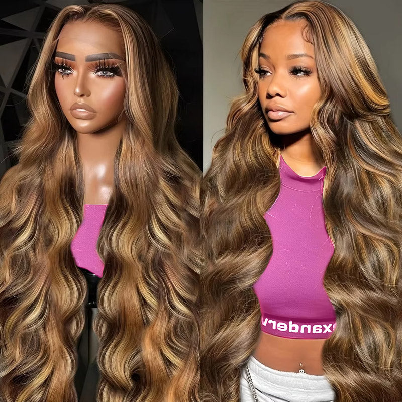 [ 70% OFF - No Code Needed] 30''= $189.89 P4/27 Highlight Pre Cut & Pre-plucked & Bleached Knots Ready To Wear Lace Front Wig 180% Density