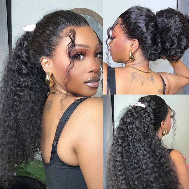 22'' = $159 Allove New Invisi-Drawstring Snug Fit 360 Lace Frontal Pre-Cut & Pre-Bleached Ready To Wear Human Hair Wig - AlloveHair