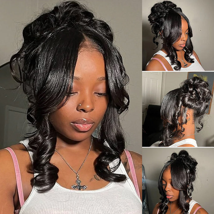 22'' = $159 Allove New Invisi-Drawstring Snug Fit 360 Lace Frontal Pre-Cut & Pre-Bleached Ready To Wear Human Hair Wig