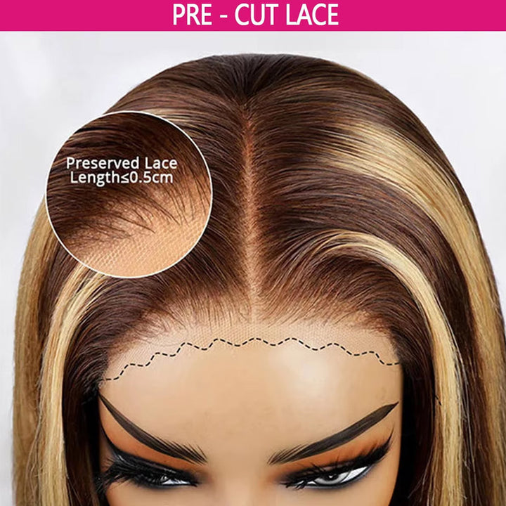 [ 70% OFF - No Code Needed] 30''= $189.89 P4/27 Highlight Pre Cut & Pre-plucked & Bleached Knots Ready To Wear Lace Front Wig 180% Density