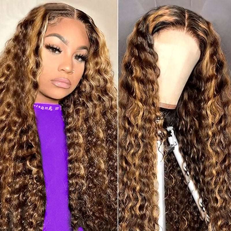 [ 70% OFF - No Code Needed] 30''= $189.89 P4/27 Highlight Pre Cut & Pre-plucked & Bleached Knots Ready To Wear Lace Front Wig 180% Density