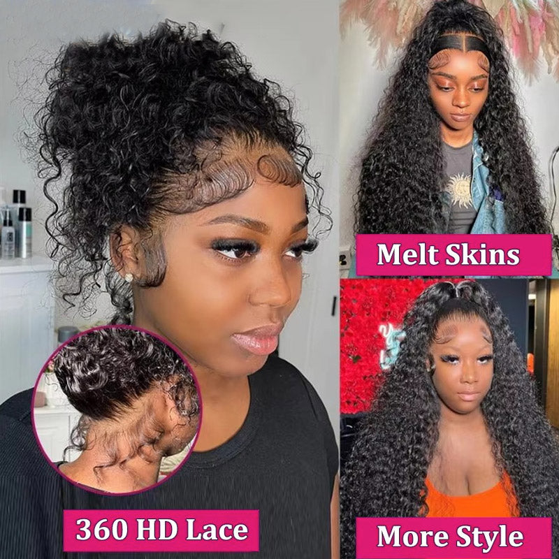 22'' = $159 Allove New Invisi-Drawstring Snug Fit 360 Lace Frontal Pre-Cut & Pre-Bleached Ready To Wear Human Hair Wig - AlloveHair