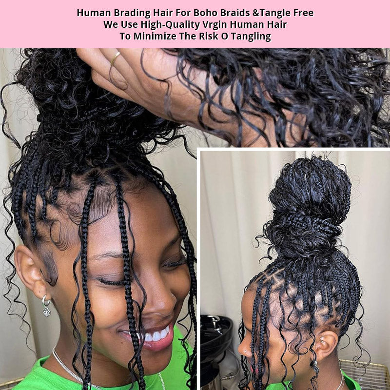 Allove Bulk Human Hair For Braiding Kinky Curly Hair Bundles No Weft