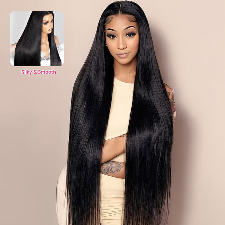 【40Inch Long Wig】Allove Bleach Knots & Pre Plucked 13x6 Real HD Invisible Full Lace Front Human Hair Wigs