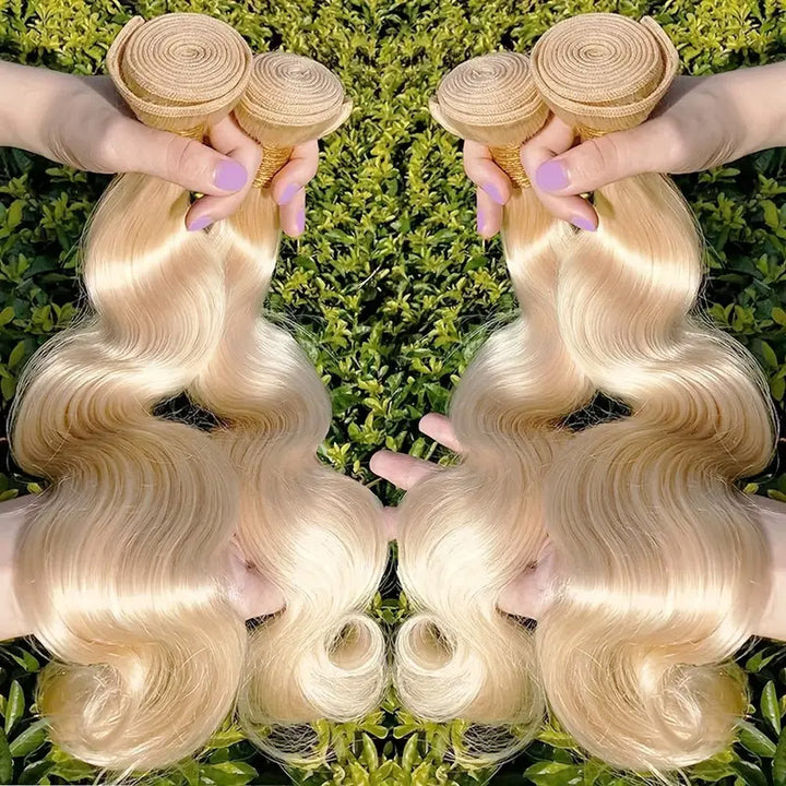 Allove Hair 613 Blonde Body Wave Hair 4 Bundles 100% Human Virgin Hair