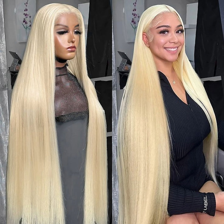 Glueless 613 Blonde Wear & Go 4*4 HD Lace Closure Straight Wig