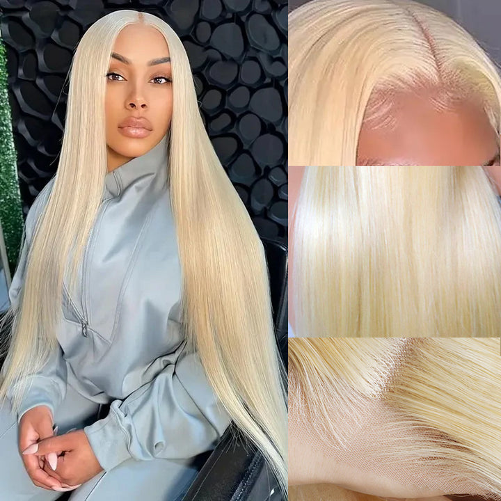 Bleached Knots Ready To Wear Wig | Glueless 30 Inch 613 Blonde 13x4 HD Lace Front Wigs Bone Straight Hair