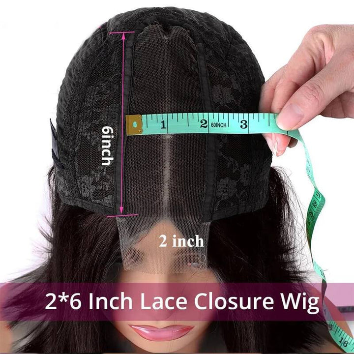 [70% OFF - No Code Needed] 20''= $89.89 Flash Sale 2x6 Lace Closure Wig | Deep Part Human Hair Wig Transparent Lace All Textures