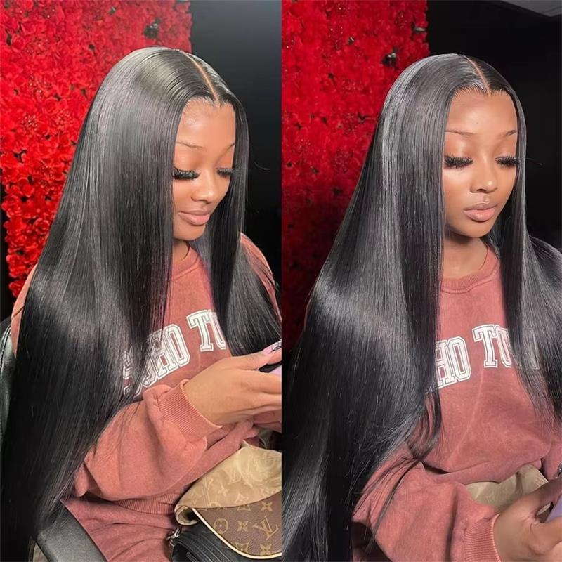 [ 70% OFF - No Code Needed] Long 38"= $249.89 Straight/Body Wave Lace Front Human Hair Wig 150% Density - AlloveHair