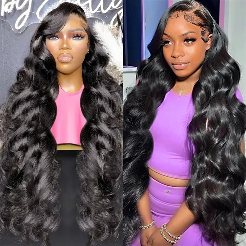 [ 70% OFF - No Code Needed] Long 38"= $249.89 Straight/Body Wave Lace Front Human Hair Wig 150% Density