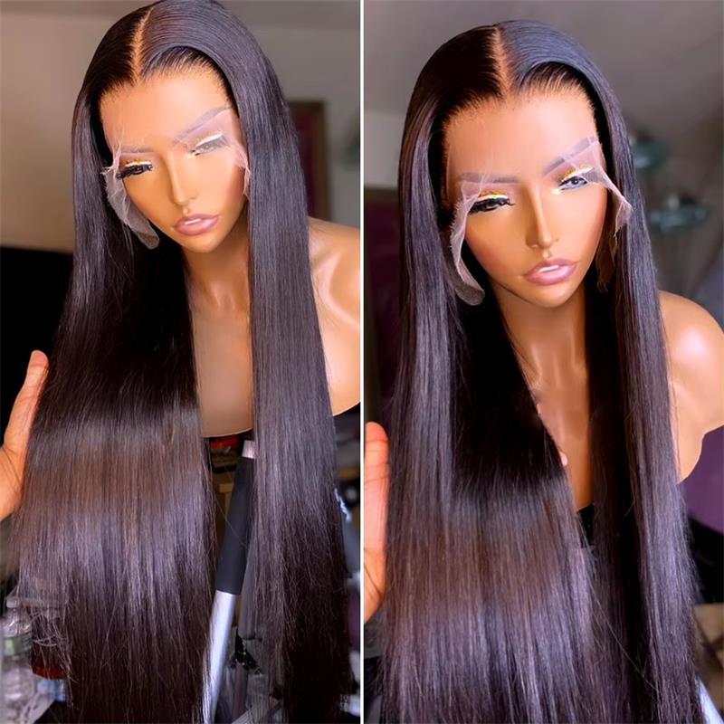 [ 70% OFF - No Code Needed] Long 38"= $249.89 Straight/Body Wave Lace Front Human Hair Wig 150% Density - AlloveHair