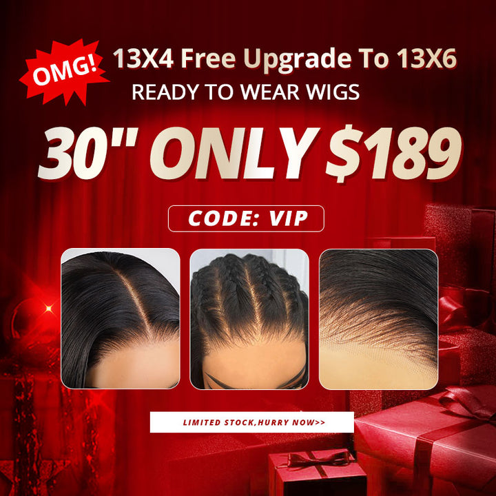 [50% OFF - No Code Needed] 30''= $189 Pre Cut & Pre Plucked & Bleached Knots Ready To Wear 13*4 Lace Front Long Wigs 180% Density