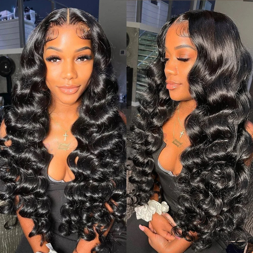 [50% OFF - No Code Needed] $99.99 for 24'' 5x5 Ready to Wear Loose Deep Wave Lace Front Wigs 180% Density - AlloveHair