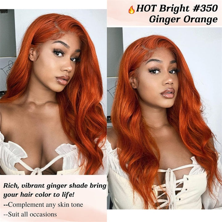 Ginger Orange Color Brazilian 3 Bundles Body Wave Human Hair Extensions