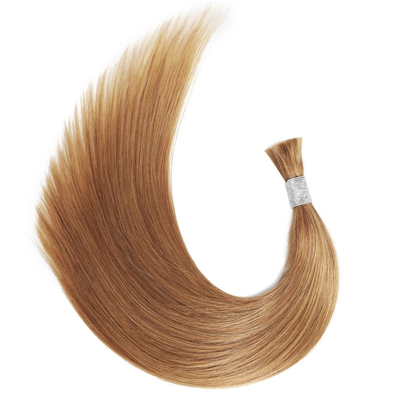 #27 Honey Blonde Silky Straight Bulk Human Braiding Hair