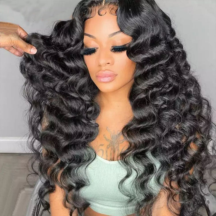 Bleached Knots Wear Go Wig | Long Loose Deep Wave 13x6 HD Lace Frontal Wig 180% Density PPB Wig