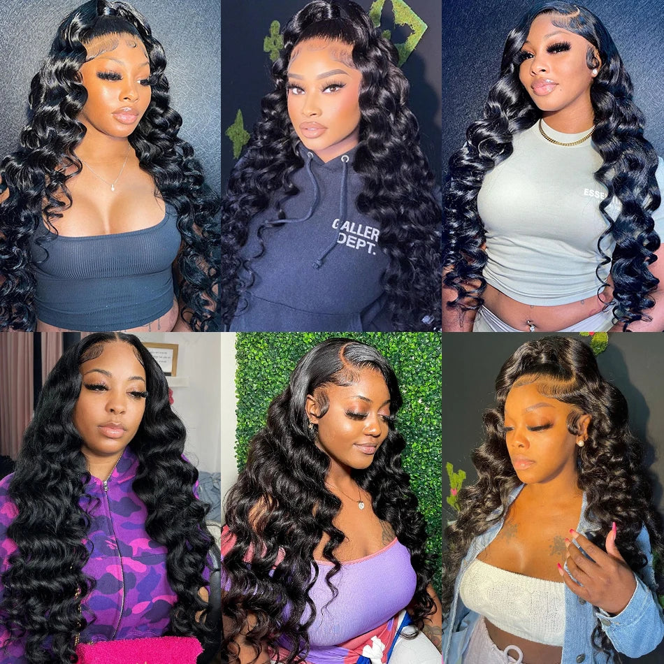 [50% OFF - No Code Needed] $99.99 for 24'' 5x5 Ready to Wear Loose Deep Wave Lace Front Wigs 180% Density - AlloveHair