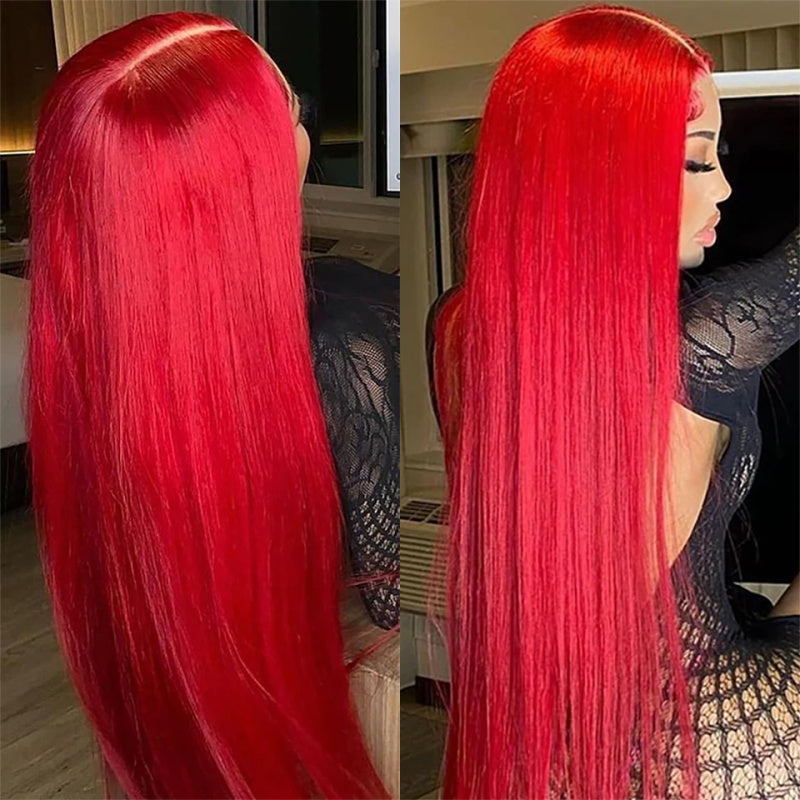 Introducing Allove Hair's Affordable Red Wigs—your go-to choice for a stunning new look! Our 13x4 lace front wigs feature sleek straight hair, offering a chic and sophisticated vibe. Designed as a glueless wig, these colored wigs ensure easy application and comfort without the fuss. Perfect for anyone looking to make a bold statement.