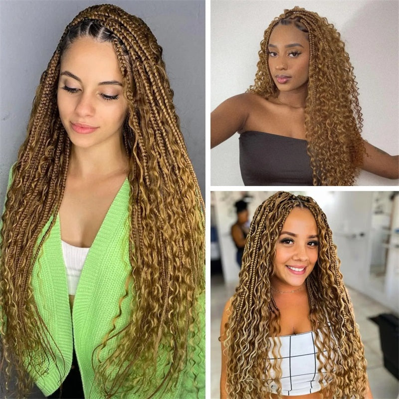 [Allove Bogo Free] Deep Wave Bulk Hair Extensions for Boho Knotless Braiding