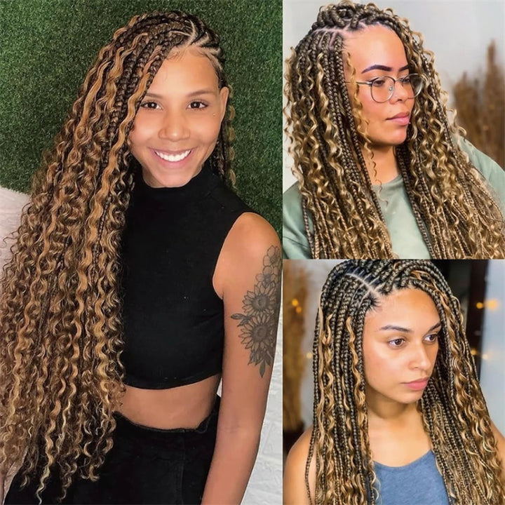 [Allove Bogo Free] Deep Wave Bulk Hair Extensions for Boho Knotless Braiding