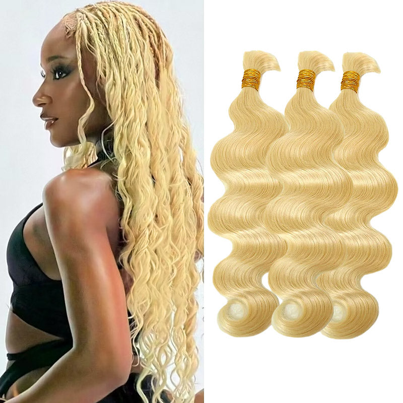 Allove #613 Blonde Body Wave Bulk Human Braiding Hair