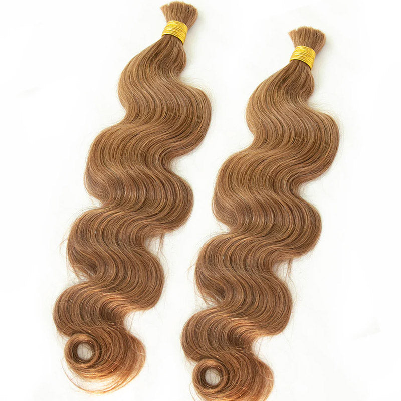 Allove Light Brown #30 Human Braiding Hair Body Wave