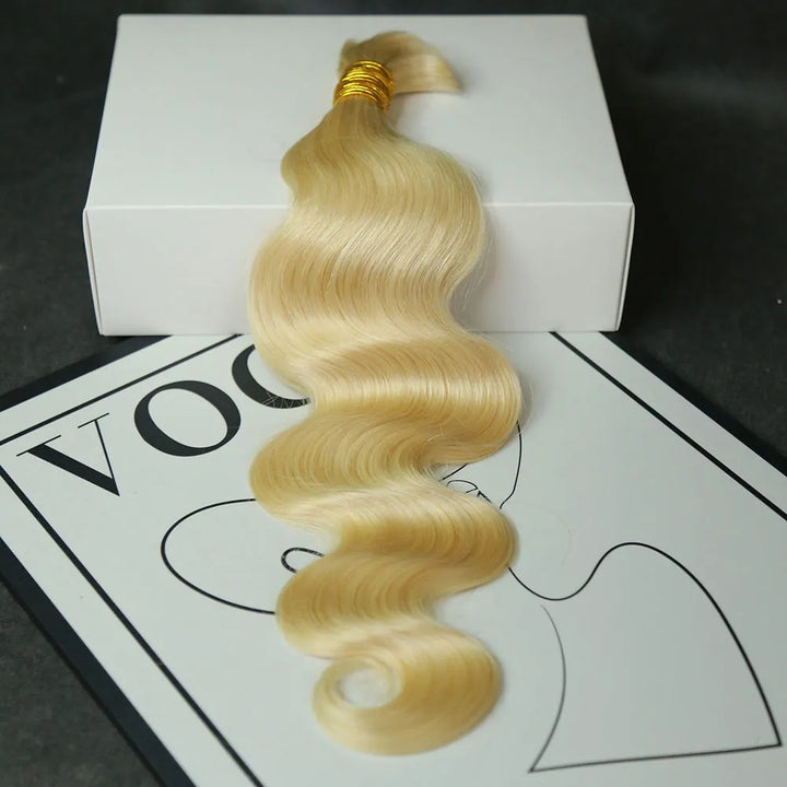 Allove #613 Blonde Body Wave Bulk Human Braiding Hair