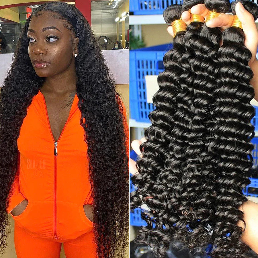 Experience the ultimate luxury with Allove Hair's exquisite Deep Wave Hair Bundles, meticulously crafted from premium Malaysian virgin human hair. Our deep wave hair bundles offer unmatched quality and durability, providing a natural luster and bounce.