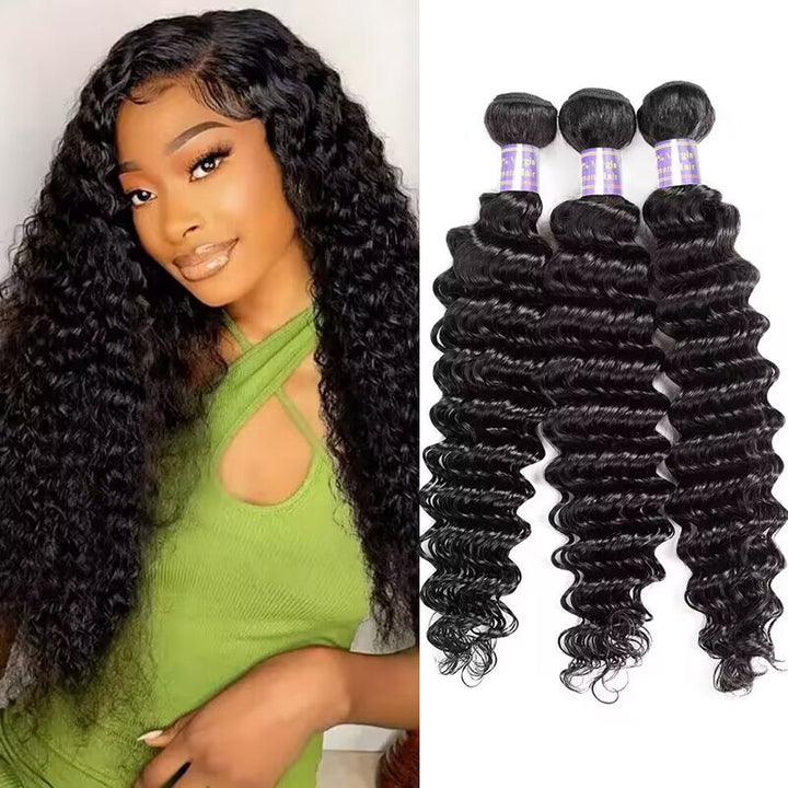 Experience luxurious style with Allove Hair's premium deep wave hair bundles, ideal for sew-in applications. Crafted from high-quality Brazilian hair, these bundles offer stunning deep wave texture and unparalleled softness.