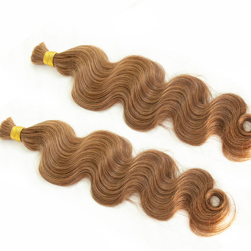 Allove Light Brown #30 Human Braiding Hair Body Wave