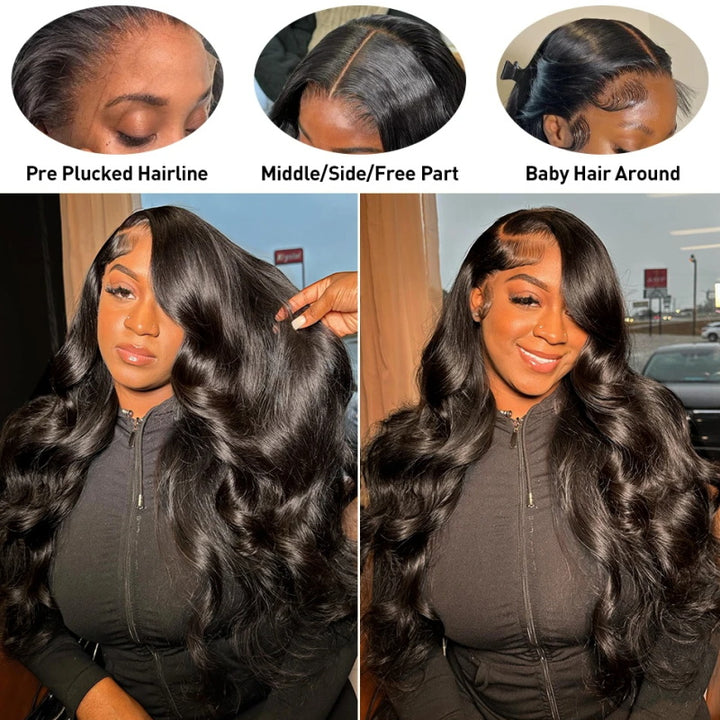 [50% OFF - No Code Needed] $119.99 for 26'' 5x5 Ready to Wear Body Wave Lace Front Wigs 180% Density - AlloveHair