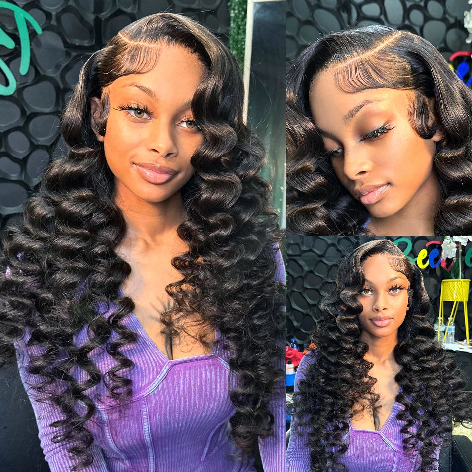 [50% OFF - No Code Needed] $99.99 for 24'' 5x5 Ready to Wear Loose Deep Wave Lace Front Wigs 180% Density