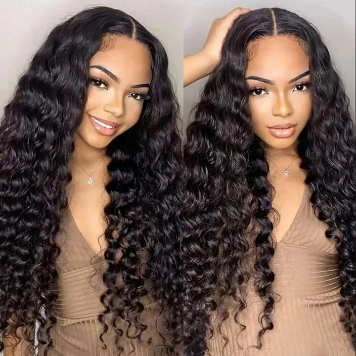 [50% OFF - No Code Needed] 26'' = $119.99 Pre Cut Lace & Pre Plucked & Bleached Knots Ready To Wear 5x5 Lace Closure Wigs 180% Density