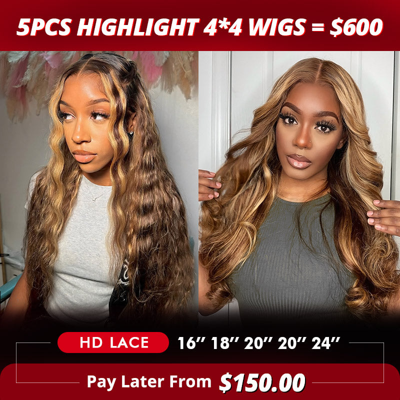 Elevate your style with Allove Hair, your trusted wig wholesaler offering premium 4x4 Lace Front Wigs in stunning highlight colors. Our highlight wigs are crafted with precision and care to provide a natural look and comfortable fit that will turn heads.