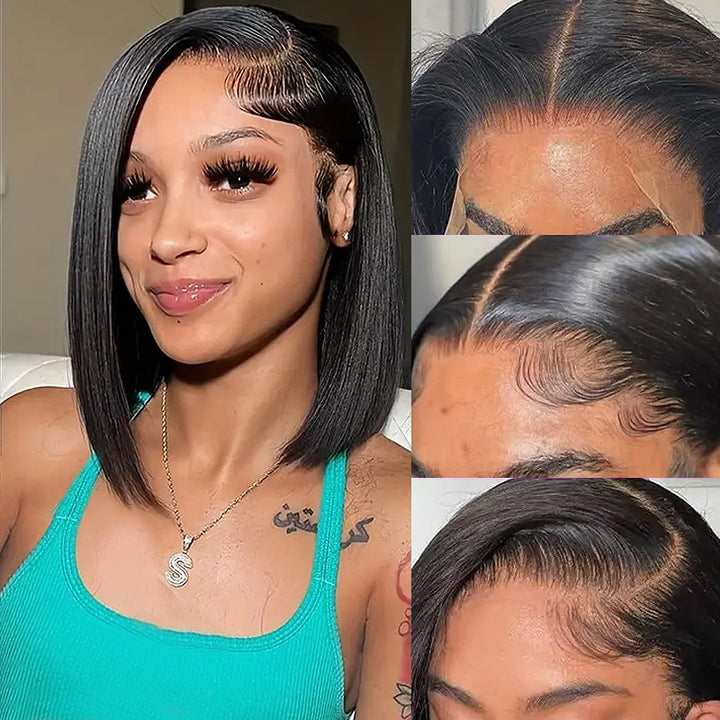 Elevate your style with the Allove Hair Straight Bob Wig, designed for those who love chic and sophisticated short hair looks. Crafted from virgin human hair, this 13x4 lace front wig offers a natural appearance and seamless blend with your own hair.