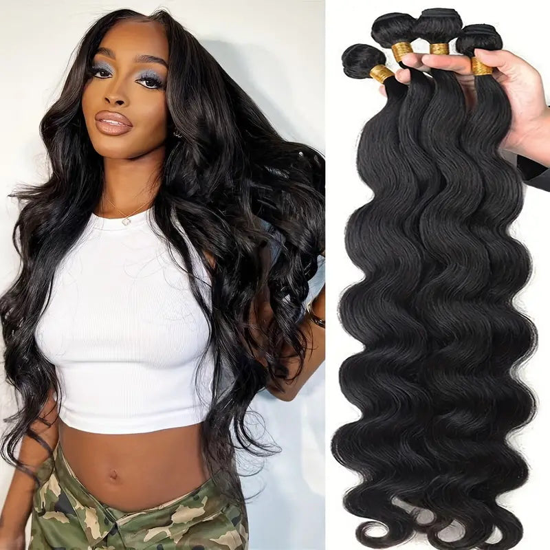 Transform your look with body wave human hair bundles from Allove hair, perfect for a glamorous sew-in hairstyle. These bundles feature soft, flowing waves that add volume and movement, creating a beautiful, natural appearance.