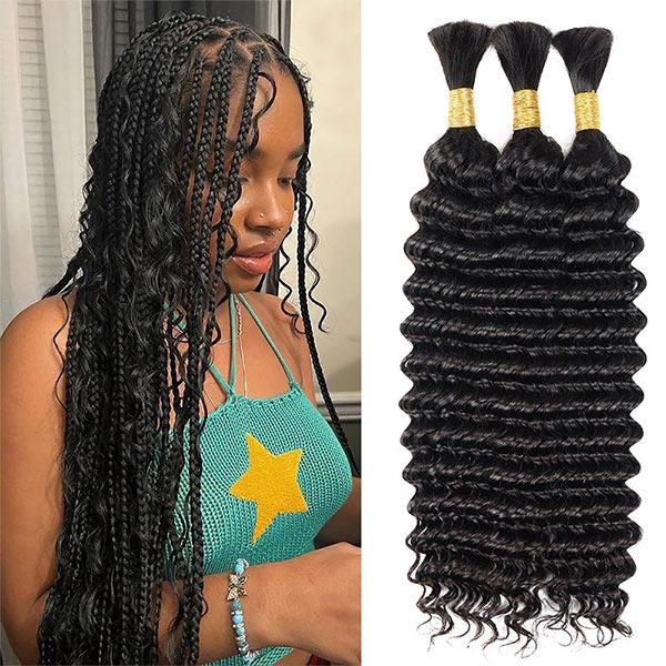 Get ready to turn heads this summer with Allove Hair's Bulk Hair for Boho Braids! Featuring a gorgeous deep wave hair texture, this premium bulk hair is designed for those who want to channel their inner free spirit while enjoying the sun and sand on their summer vacation.