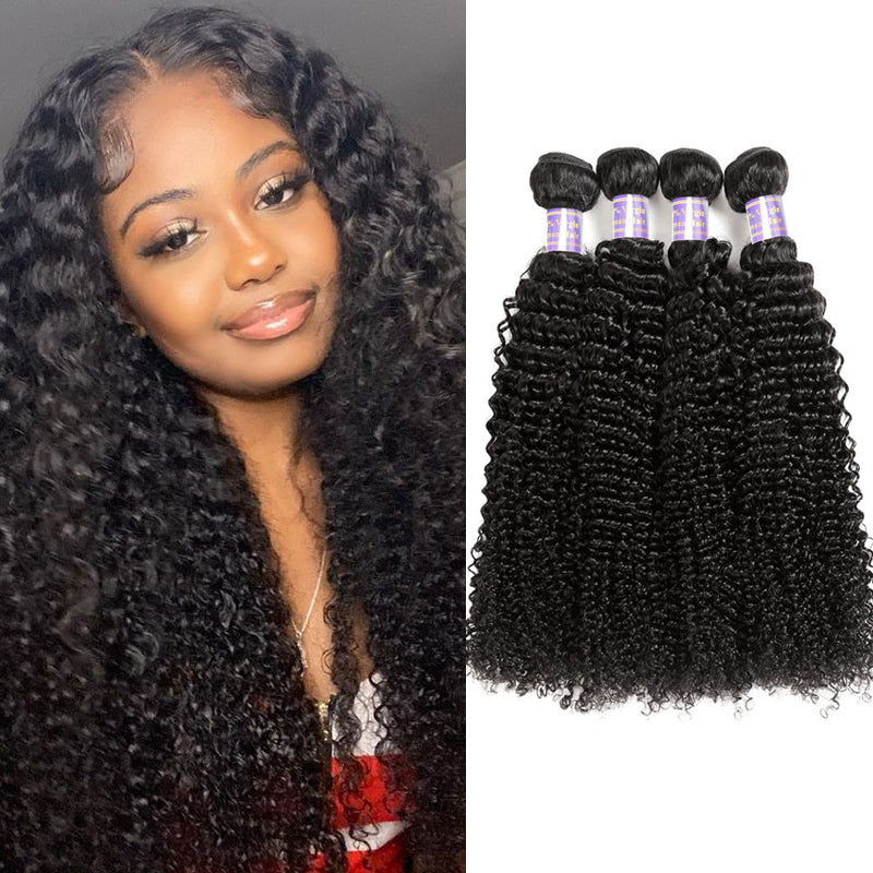 Indulge in luxurious curls with Allove Hair's premium Curly Hair Bundles, crafted from exquisite Peruvian virgin human hair. Each bundle is meticulously sourced to ensure the highest quality and durability, delivering natural bounce and shine to your style. With a set of 4 bundles, you can achieve voluminous and glamorous curly hairstyles that last.