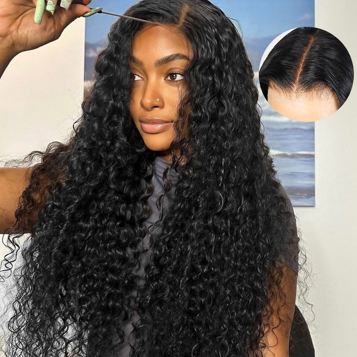 Bleached Knots Ready To Wear Wig | 5x5 HD Curly Hair Lace Closure Wigs Pre Cut Lace for Beginners - AlloveHair