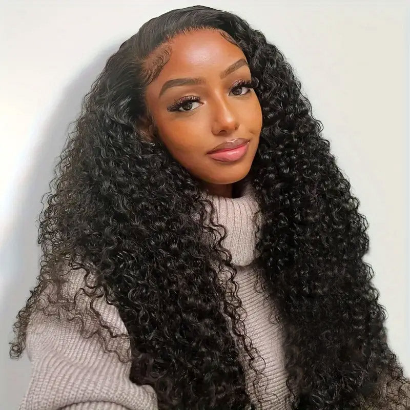 Discover the beauty of effortless style with Allove Hair’s natural curly wig collection! Our 5x5 lace front wig features premium HD lace, ensuring a flawless and undetectable finish. With an impressive 200% density, this wig provides stunning volume and fullness, perfect for achieving that coveted curly look.