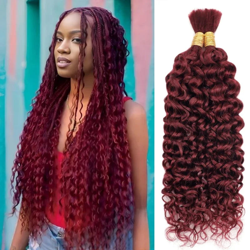 Unleash your creativity with Allove Hair's deep wave bulk hair in a vibrant 99J burgundy color! Ideal for braiding, this stunning texture adds volume and flair to your hairstyles. The rich burgundy hue delivers a bold statement, making it perfect for those looking to stand out. Crafted from high-quality human hair, our bulk hair ensures durability and a seamless blend, allowing you to create beautiful braids that turn heads.