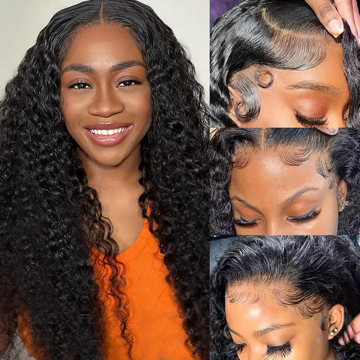 Pre Plucked Ready To Wear Wig | 200% Density 5x5 HD Lace Front Wigs Deep Wave Human Hair Glueless Wigs For Beginners - AlloveHair