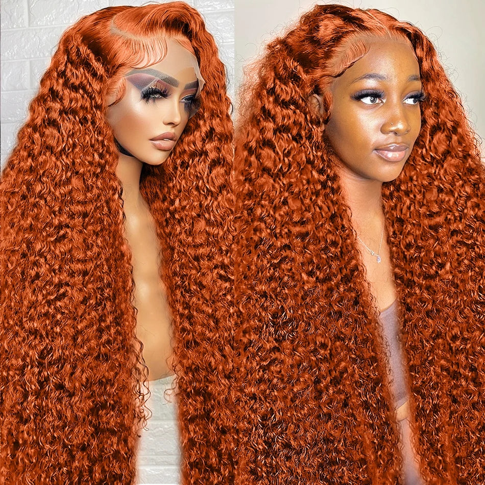 Brighten your look with Allove Hair's stunning ginger lace frontal wig, featuring vibrant curly hair in a striking orange hue. This colored wig adds a bold and playful touch to your style, perfect for those looking to make a statement. The lace front design ensures a natural hairline and seamless blend, allowing you to flaunt your unique personality with confidence.