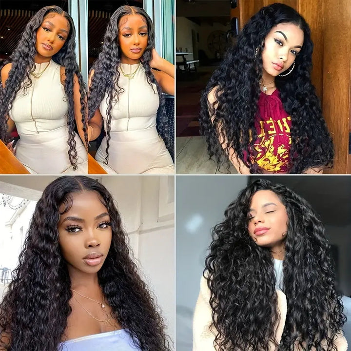 Allove Hair Brazilian Water Wave 3 Bundles Human Hair Extensions