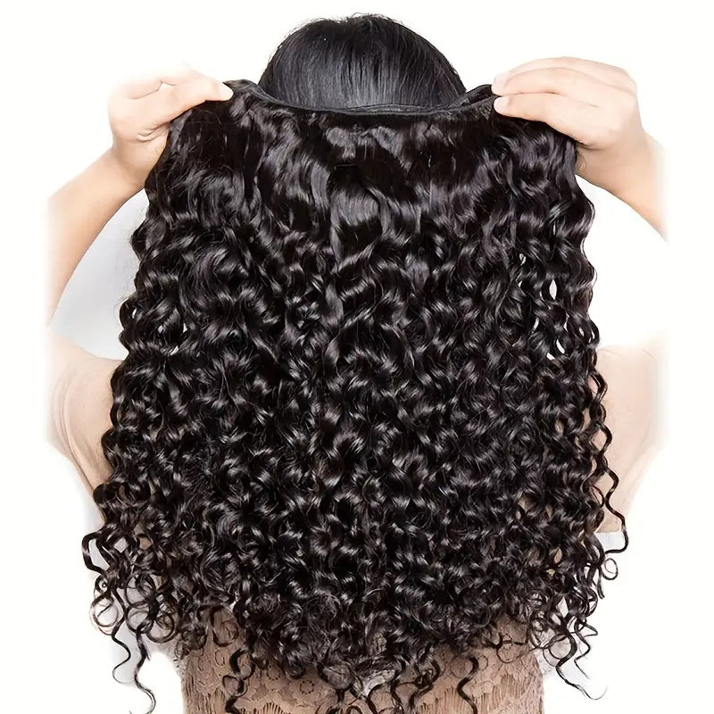 Allove Hair Brazilian Water Wave 3 Bundles Human Hair Extensions