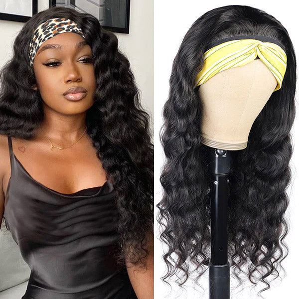 Discover the ultimate convenience and style with Allove Hair's headband wig featuring luxurious loose deep wave human virgin hair. This glueless wig offers a quick and easy way to achieve a stunning look without the fuss of traditional wigs. Simply slip it on for instant volume and beautiful waves that flow effortlessly. Perfect for any occasion, this headband wig combines comfort and versatility, making it a must-have addition to your hair collection!