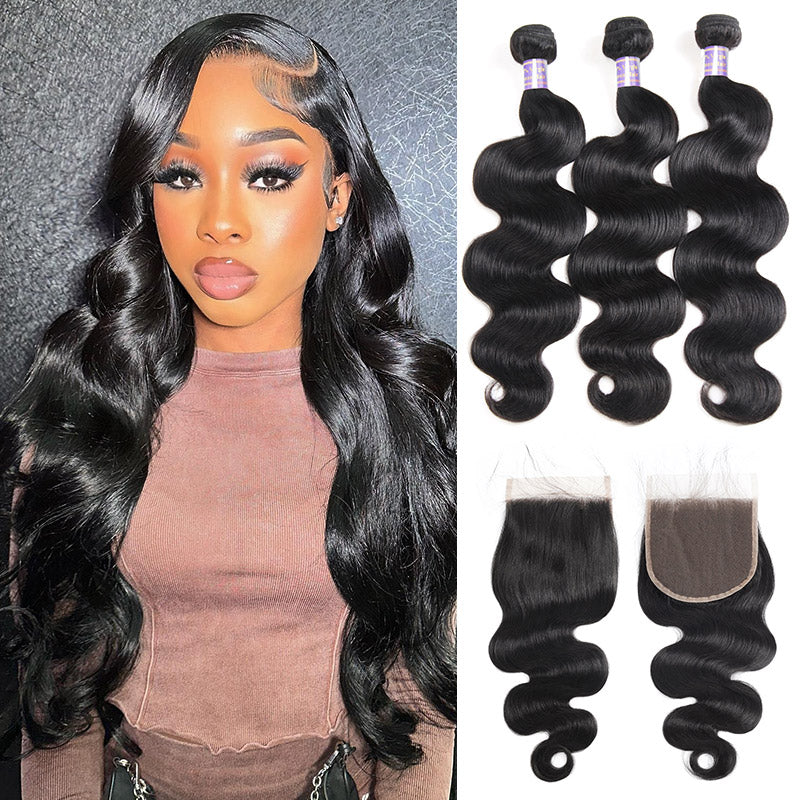 Elevate your style with Allove Hair Human Hair Bundles featuring a 5x5 HD Closure! Perfect for black women, this luxurious body wave hair is designed for a flawless sew-in installation. The high-definition closure offers a seamless blend and a natural look, ensuring you exude confidence and elegance. Transform your hairstyle with this must-have bundle set today!