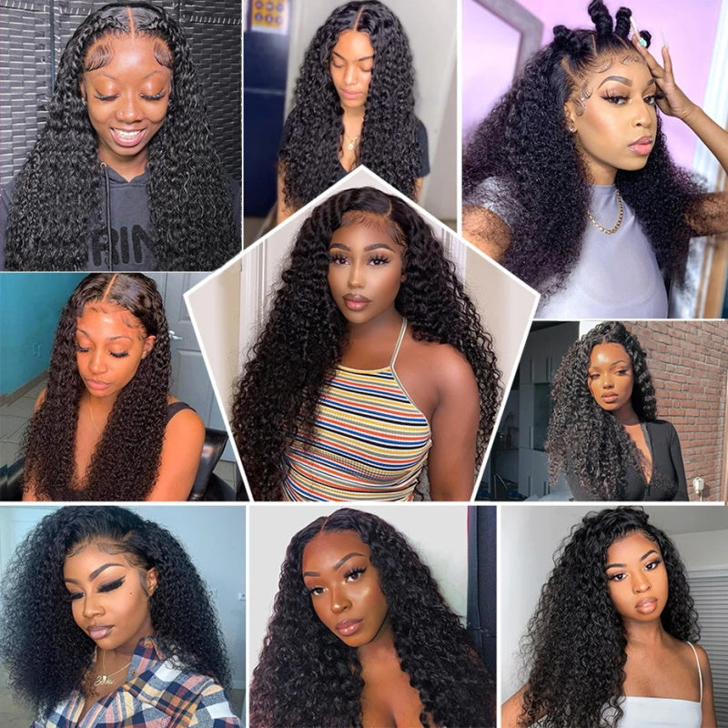 Water Wave Lace Front Wig 13X6 HD Lace Frontal Wig 250 Density Lace Wigs for Women Human Hair Wet And Wavy Lace Frontal Wigs